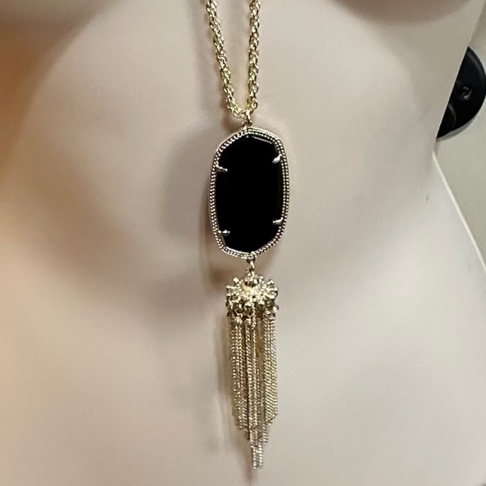 Kendra Scott Rayne Necklace - Black - Goldtone